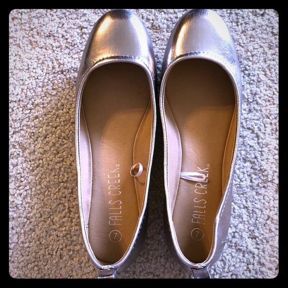 Falls Creek Shoes - 3/$25 Sale Falls Creek Metallic Ballet Flats, 7M